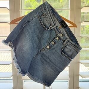 Sanctuary Jean Shorts Size 31 Distressed Button Fly Denim Frayed Coastal Cowgirl